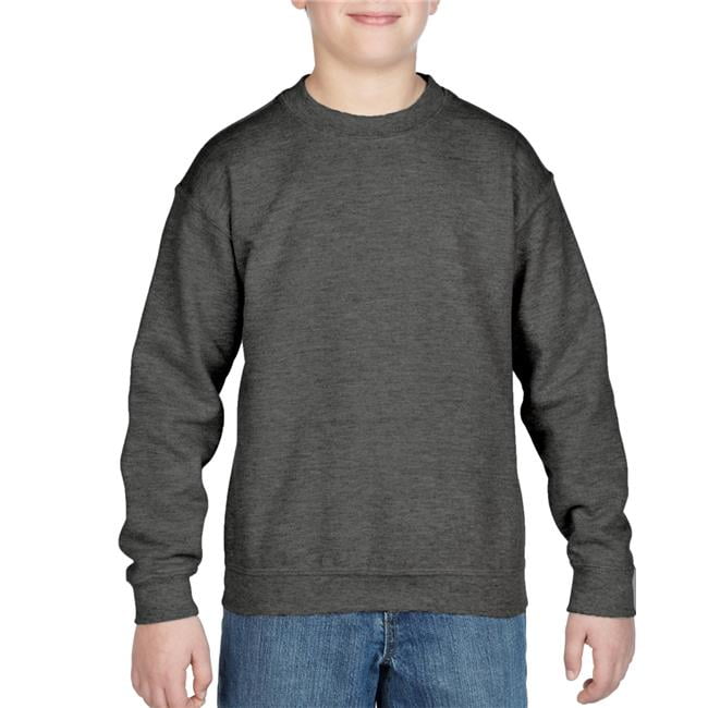 Gildan G18000B-Graphite Heather-S Heavy Blend Youth Crewneck Sweatshirt, Graphite Heather 