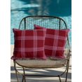 thumbnail image 3 of Outdoor Pillows Waterproof, Red Checkered Throw Pillows with Inserts Included, Farmhouse Buffalo Plaid Modern Indoor Outdoor Decorative Lumbar Pillow for Bed/Couch/Patio 16"x16", 2Pcs, 3 of 8