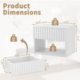 thumbnail image 7 of Floating Nightstand Set of 2, Modern Wall Mounted Bedside Tables with Fluted Drawer, Night Stand Small End Table with Open Storage Shelf for Bedroom, Living Room, Small Spaces, White, 7 of 7