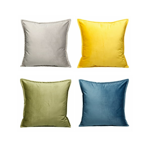Throw Pillow Case Cover 18x18 inch Solid Color Decorative Pillow Cover Protector VelvetCushion Cover with Zipper for Couch Sofa Patio Chair Home Office Car Decor