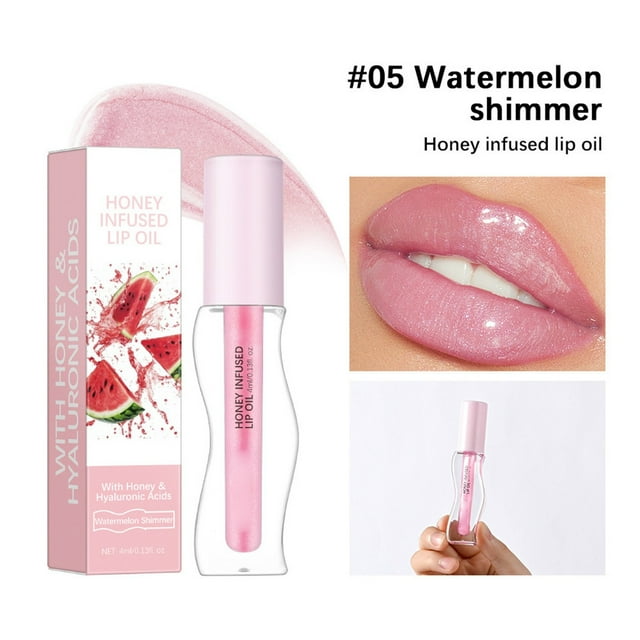 SIfdSeng Rouges à Lèvres pour Femmes Huile pour Lèvres Mignonnes Lèvres Molles Illuminer Fin Hydratant Fruité Vernis à Lèvres 4 ml Teinture pour Lèvres Coréenne