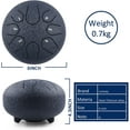 thumbnail image 3 of Steel Tongue Drum Rain Chime, 8 Notes 6 inch Rain Drum for Outside When It Rains, Chakra Drum with Bag, Mallets, Finger Picks, Percussion Instrument for Meditation Yoga Education (Navy), 3 of 6