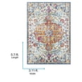 thumbnail image 3 of Livabliss Harput Vintage Medallion Area Rug,3'11" x 5'7",Orange/Navy, 3 of 11