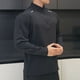 thumbnail image 5 of pstuiky camisas de manga larga para hombre, Camiseta deportiva informal de manga larga para hombre, color liso, con cuello alto, media cremallera y hebilla, ajustada camisetas de hombre m, 5 of 6