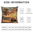 thumbnail image 5 of ARISTURING Tropical Throw Pillow Cushion Cover Summer Beach Hawaii Coconut Palm Tree Island Horizon Sunset Decorative Rectangle Pillow Cases for Outdoor Indoor, 5 of 5