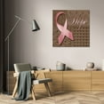 thumbnail image 3 of Todd Williams 15x15 Gallery Wrapped Canvas Wall Art Titled - Hope Ribbon, 3 of 4