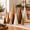 Camel Brown-Sequin, variant on Pink Sequin Cone Trees Set Table Centerpieces, 12-Piece Holiday Decor for Christmas
