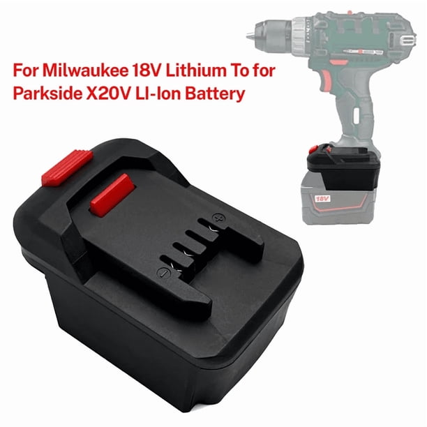 Nuevo Convertidor Adaptador de Batería para Batería de Litio Milwaukee de 18 V para Herramienta Eléctrica Li-Ion Lidl Parkside X20 V