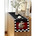 thumbnail image 5 of Table Runner 72 Inches Long for Kitchen Dining, Red Black Chef Dresser Scarf Farmhouse, Dining Table Decorations for Wedding/Parties, Cartoon Cute Watercolor Cooking Plaid 14 x 72 In, 5 of 8