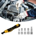 thumbnail image 2 of 3/8" Cordless Ratchet Wrench 3/8" Power Ratchet Wrench Tool Kits 7CS Sockets Extension Rod 1/4" Adapter Variable Speed, 2 of 8