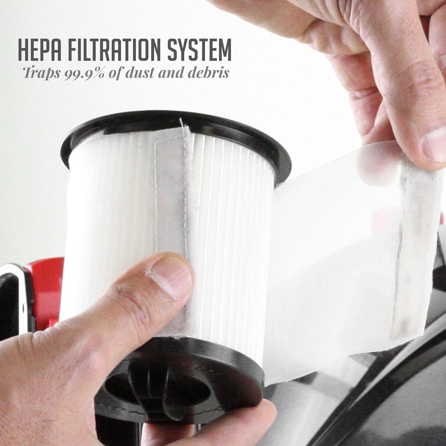 4x filtro HEPA di ricambio + pulitore per l'aspirapolvere