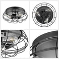 thumbnail image 6 of Prominence Home Lincoln Woods 15" Flush Ceiling Mount Light with Cage, Matte Black, 6 of 8