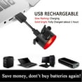 thumbnail image 5 of Juego de luces LED para bicicleta recargables por USB, luces delanteras y traseras ultrabrillantes para cascos de carretera y montaña, luces delanteras y traseras impermeables., 5 of 5
