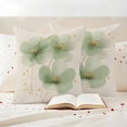 thumbnail image 3 of Elegant Spring Floral Outdoor Waterproof Pillow Covers, Summer Botanical Rustic Flower Decorative Square Throw Pillowcase Sofa Cushion Sham for Patio/Couch/Chair, 16"x16" 2 Pack, 3 of 8
