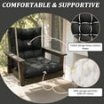 thumbnail image 3 of Kimunuk Outdoor Chair Cushions Set of 4, 42 x 21 x 5 in Non Slip Porch Swing Cushion Seat Back Cushions with Ties for Indoor Patio Rocking Chair, Black, 3 of 8