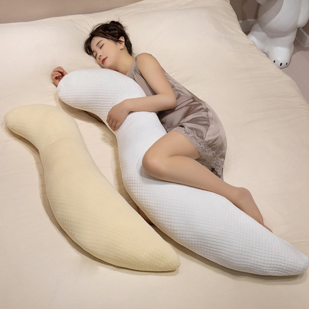 Hypoallergenics Body Pillow 80cm Length Ergonomic For Adults Children Washable Fabric Covers Case