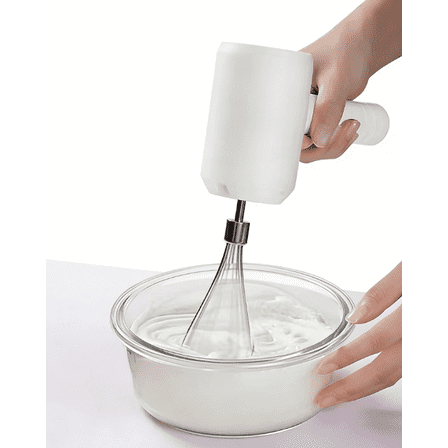 USB Rechargeable Hand Mixer - 3-Speed Cordless Electric Whisk with Stainless Steel Heads | For Baking, Whipping Cream, Eggs & Batter