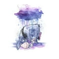 thumbnail image 2 of Men's Winnie the Pooh Rainy Watercolor Eeyore Graphic T-Shirt, 2 of 5