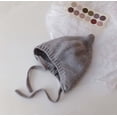 thumbnail image 7 of Paiwinds Baby Knitted Ear Protection Hat for Fall Winter, Solid Color Warm Beanie for 3-8 Months Newborn, Soft Acrylic Infant Cap for Boys Girls, 7 of 7