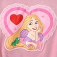 thumbnail image 5 of Disney Princess Girls Hoodie Rapunzel Graphic Love Sweatshirt and Flared Pants Pink Velvet 2 Pieces Sets Toddler 3-4T, 5 of 10