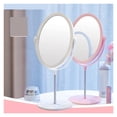 thumbnail image 2 of 8inch Double-sided Flat Makeup Mirrors Desktop Oval Small Portable Dressing Pink Princess Mirror Personalize Mirror ,Widely Use, 2 of 7