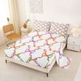 thumbnail image 2 of Erosebridal Abstract Bow Plaid Bed Sheets 4pcs for Teens,Kids Girls Gradient Bow Knot King Sheets,Luxury Bedroom Decor, 2 of 5