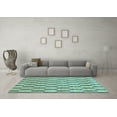 thumbnail image 3 of Ahgly Company Indoor Rectangle Abstract Light Blue Modern Area Rugs, 2' x 4', 3 of 4