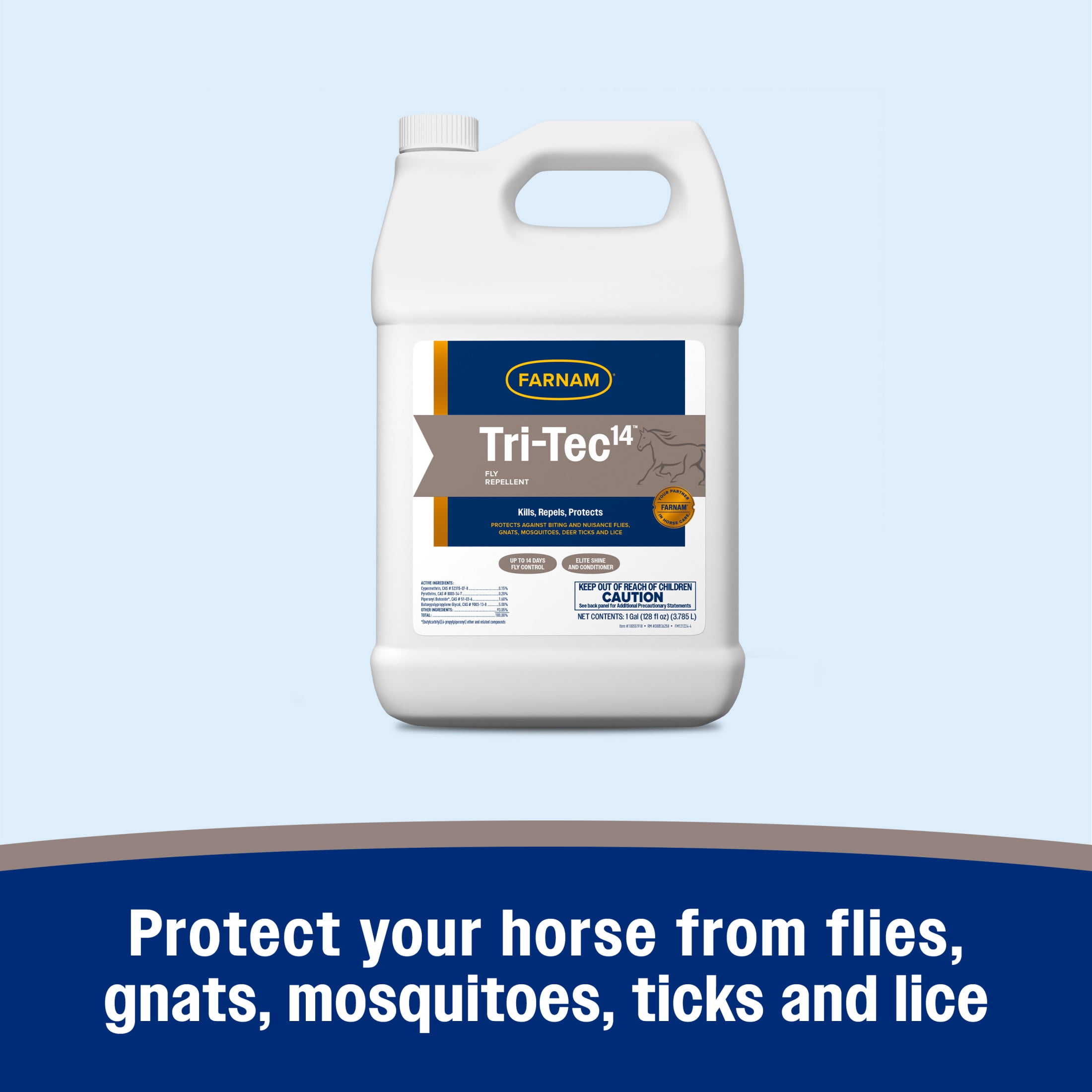 Farnam Tri-Tec 14 Fly Repellent for Horses 128 fluid ounces