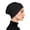 Black, variant on Soft Stretch Turban Cap for Women, Breathable Milk Silk Underscarf with Anti-Slip Fit for Hair Covering