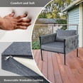 thumbnail image 6 of PATIOEASY 5-Piece Outdoor Conversation Furniture Set with Seat Cushions,All-Weather Patio Conversation Set Outdoor Furniture for Backyard Balcony-Gray, 6 of 9