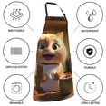 thumbnail image 5 of Kdxio Cartoon Cooking Cat Apron with Pockets Adjustable Kitchen Aprons for Men Women Waterproof Aprons for Cooking,Drawing,Crafting, Baking Household Cleaning, 5 of 5