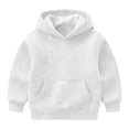 thumbnail image 5 of Ticikt Hooded Sweatshirt for Kids with Drawstring Soft Gym Hoodie for Girls and Boys Comfortable Everyday Wear,Color:White, 5 of 6