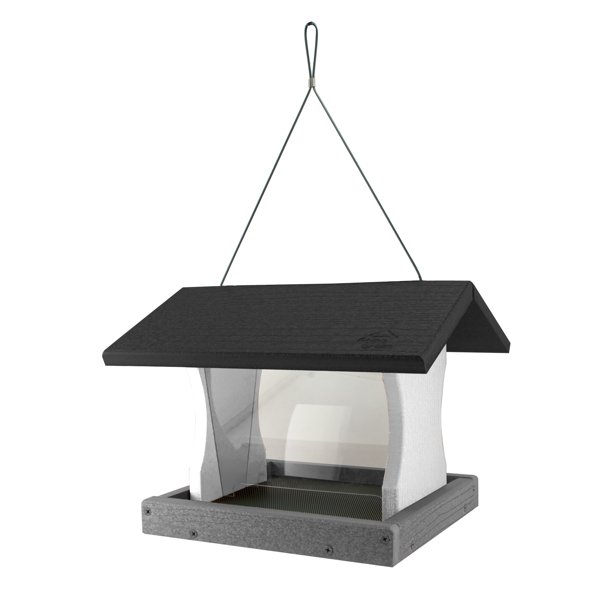 Panacea Products Plastic Wild Bird Hopper Seed Feeder Gray, 4.5 lb