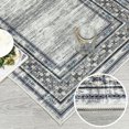 thumbnail image 2 of Memoryfield 9'x12' Area Rug, Modern Bordered Washable Rugs Soft Foldable Accent Rugs for Indoor Living Room Bedroom, Gray Green, 2 of 7