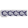 thumbnail image 2 of Ambesonne Crescent Fabric by the Yard Upholstery, Bohemian Roses and Moon, 2 Yards, Indigo White, 2 of 4