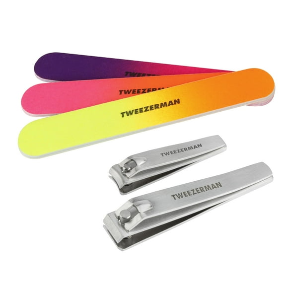 Set combinado de cortaúñas Tweezerman de acero inoxidable con limas