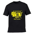 thumbnail image 3 of The Season Essentials All States Collection “United We Stand” 100% Cotton Unisex T-shirt Graphic Tee, Black/Yellow, 2X-Large, 3 of 11