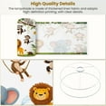 thumbnail image 4 of Lampshades 2 Pack Woodland Nursery Decor Animal Baby Lion Giraffe Elephant Monkeys 13"x13"x10" Light Shade for Table Lamps Floor Lamps Drum Lamp Shades Lampshade Replacement Easy Assembly, 4 of 8
