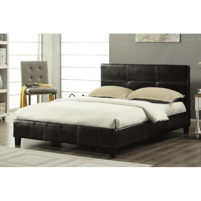 Skye Lit Plateforme en Cuir Reconstitué Espresso