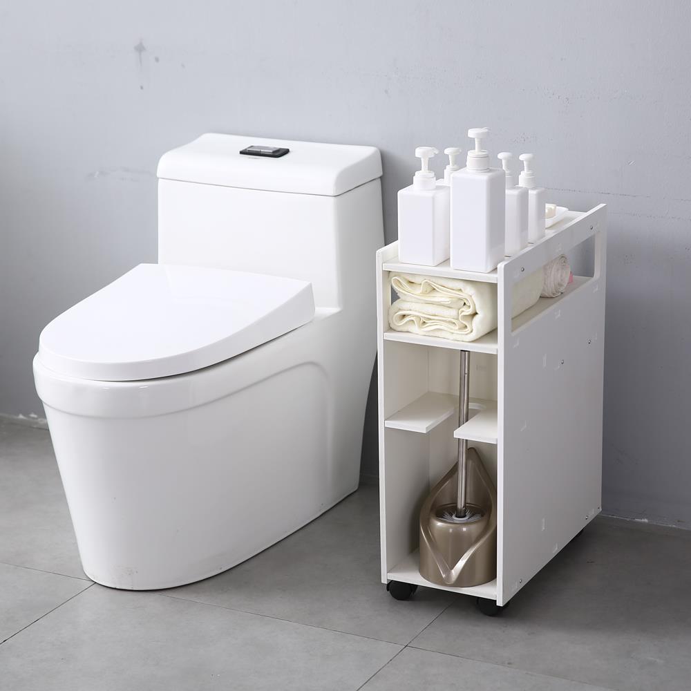 SalonMore Narrow Bathroom Side Storage with 2 Drawers White