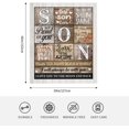 thumbnail image 5 of Gifts for Son Blanket 60"x50", Fathers Day Son Gifts from Mom/Dad, Adult Son Gift Ideas, Birthday Gifts for Grown Son, Graduation Gifts for Son, Best Gift for Son on Wedding Day, Father to My Son Gift, 5 of 6
