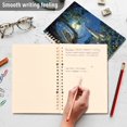 thumbnail image 5 of WOBOGO Owl in The Moonlight Notebook College Horizontal Grid Paper Ink Spill Resistant Water Resistant Cover 8.3x5.7x0.4in, 5 of 8