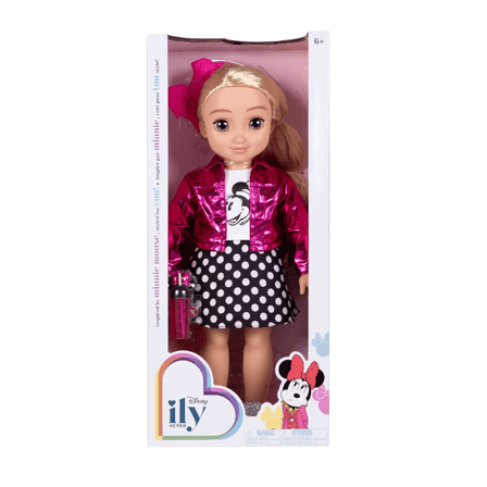 Disney ILY 4ever 18" Minnie Doll Pink Jacket Blonde Hair Toy New With Box