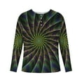 thumbnail image 4 of DDAPJ pyju Fashion Optical Illusion Tshirts for Men Long Sleeve Novelty 3D Graphic Henley Shirt Big and Tall Hip Hop Streetwear Hipster Tee Tops Limited Time Deals Mint Green XXL, 4 of 5
