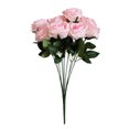 thumbnail image 1 of Ramo de novia de boda de flor de rosa artificial de 10 cabezas, ramo de flores de simulación de oficina en casa, rosa falso, rosa claro Noticed HA7036-03B, 1 of 5