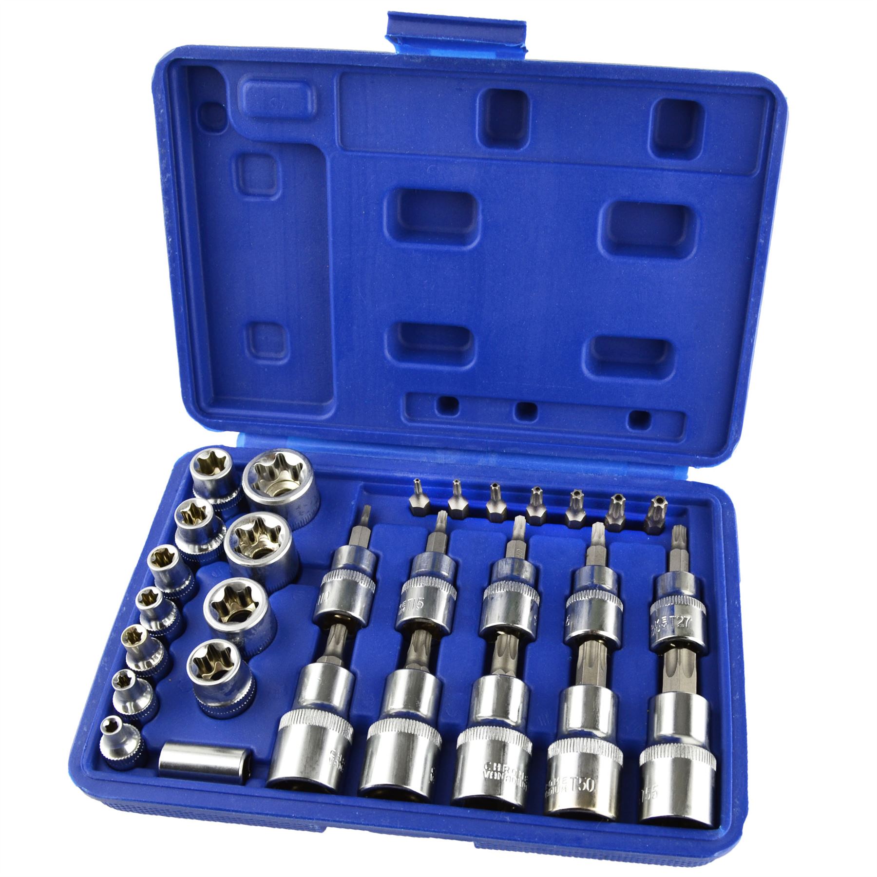 Jeu D'embouts Torx Goobetter – Clés Longues Et Courtes 55/100mm, 6/12 Points, En Acier Chrome-vanadium
