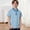 X-395Blue, variant on YMNXA Kids Boys Polo Shirt With Pocket Short Sleeve Lapel Striped Print Soft Comfortable Breathable Tee Top For Casual Daily Wear,Black,3-4 Years
