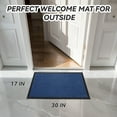 thumbnail image 6 of SIXHOME Outdoor Mat Non Slip Doormat 17"x30" Front Door Mat Outside Absorbent Rubber Welcome Mat Low Profile Dirt Trapper Indoor Outdoor Doormat Thicken Crosshatch Entryway Rug Floor Mat Light Blue, 6 of 8
