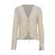 thumbnail image 3 of MHFRRA Blusa Francesa Plisada de Manga Larga, Ajustada y Elegante de Verano para Mujer, Estilo Casual y Moderno. Beige, 3 of 7