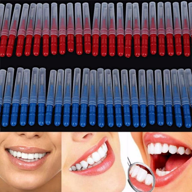 Fiudx Hilo Dental, Juego de 50 Cepillos Interdentales, Herramienta Esencial para La Higiene Bucal, Palillo de Plástico para El Cuidado Dental, Rutina Dental Diaria, para Adultos y Adolescentes.